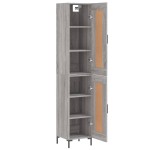 vidaXL Dulap înalt, gri sonoma, 34,5x34x180 cm, lemn prelucrat