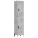 vidaXL Dulap înalt, gri beton, 34,5x34x180 cm, lemn prelucrat vidaXL Dulap înalt, gri beton, 34,5x34x180 cm, lemn prelucrat