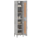 vidaXL Dulap înalt, gri beton, 34,5x34x180 cm, lemn prelucrat vidaXL Dulap înalt, gri beton, 34,5x34x180 cm, lemn prelucrat