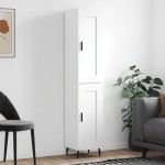 vidaXL Dulap înalt, alb, 34,5x34x180 cm, lemn prelucrat vidaXL Dulap înalt, alb, 34,5x34x180 cm, lemn prelucrat