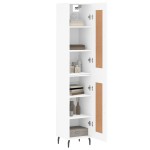 vidaXL Dulap înalt, alb, 34,5x34x180 cm, lemn prelucrat vidaXL Dulap înalt, alb, 34,5x34x180 cm, lemn prelucrat