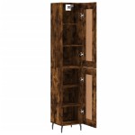 vidaXL Dulap înalt, stejar fumuriu, 34,5x34x180 cm, lemn prelucrat