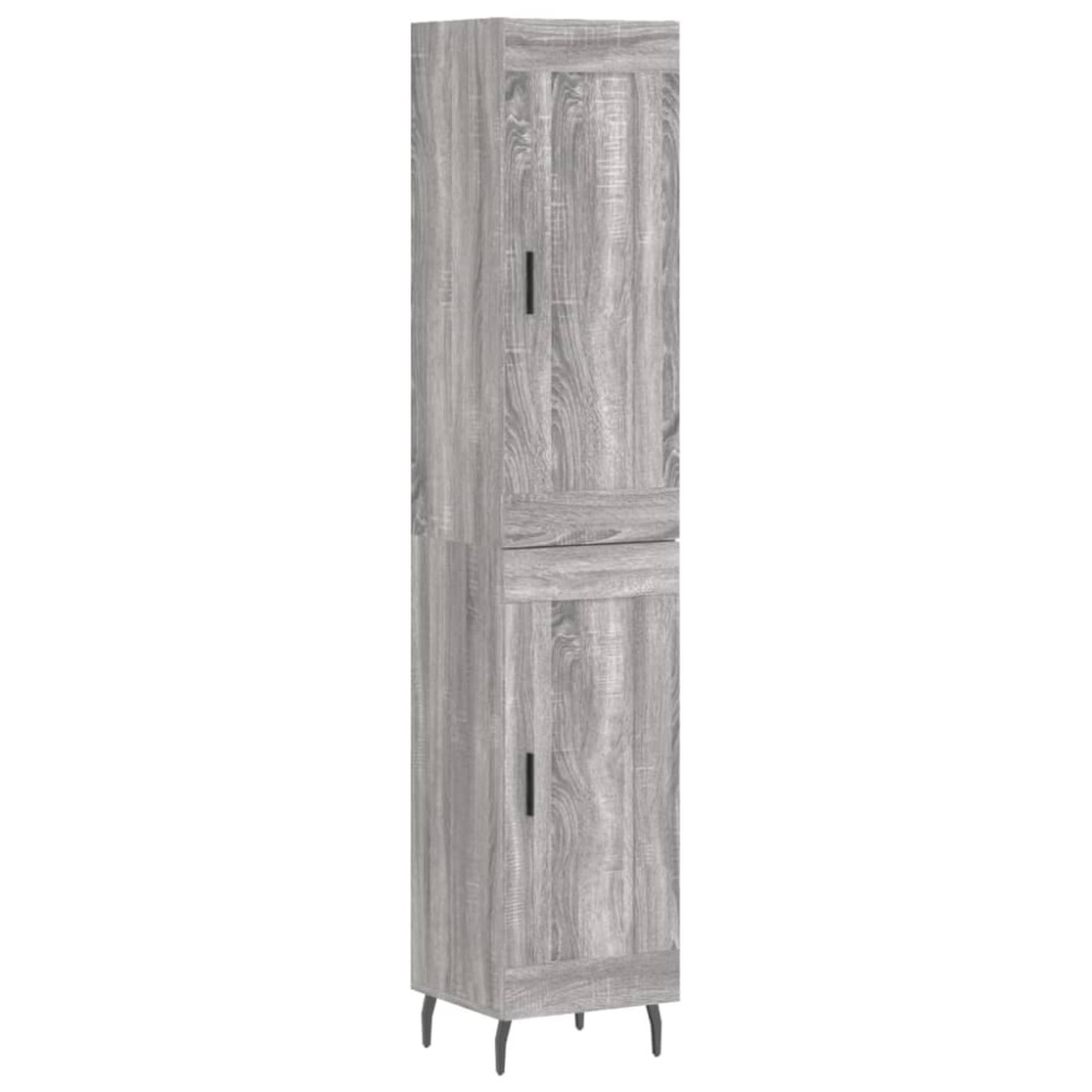 vidaXL Dulap înalt, gri sonoma, 34,5x34x180 cm, lemn prelucrat