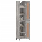 vidaXL Dulap înalt, gri sonoma, 34,5x34x180 cm, lemn prelucrat