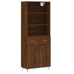 vidaXL Dulap înalt, stejar maro, 69,5x34x180 cm, lemn compozit