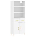 vidaXL Dulap înalt, alb, 69,5x34x180 cm, lemn compozit