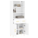 vidaXL Dulap înalt, alb, 69,5x34x180 cm, lemn compozit