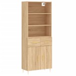 vidaXL Dulap înalt, stejar sonoma, 69,5x34x180 cm, lemn compozit vidaXL Dulap înalt, stejar sonoma, 69,5x34x180 cm, lemn compozit