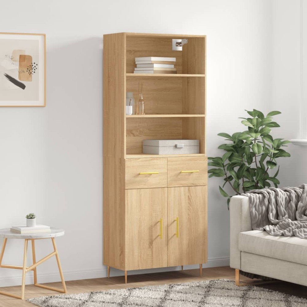 vidaXL Dulap înalt, stejar sonoma, 69,5x34x180 cm, lemn compozit