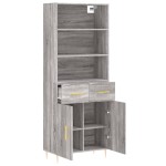 vidaXL Dulap înalt, gri sonoma, 69,5x34x180 cm, lemn compozit