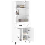 vidaXL Dulap înalt, alb, 69,5x34x180 cm, lemn compozit