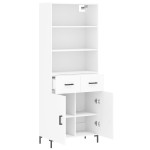 vidaXL Dulap înalt, alb, 69,5x34x180 cm, lemn compozit