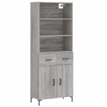 vidaXL Dulap înalt, gri sonoma, 69,5x34x180 cm, lemn compozit