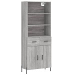 vidaXL Dulap înalt, gri sonoma, 69,5x34x180 cm, lemn compozit