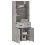 vidaXL Dulap înalt, gri sonoma, 69,5x34x180 cm, lemn compozit