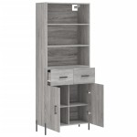 vidaXL Dulap înalt, gri sonoma, 69,5x34x180 cm, lemn compozit
