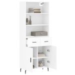 vidaXL Dulap înalt, alb, 69,5x34x180 cm, lemn compozit