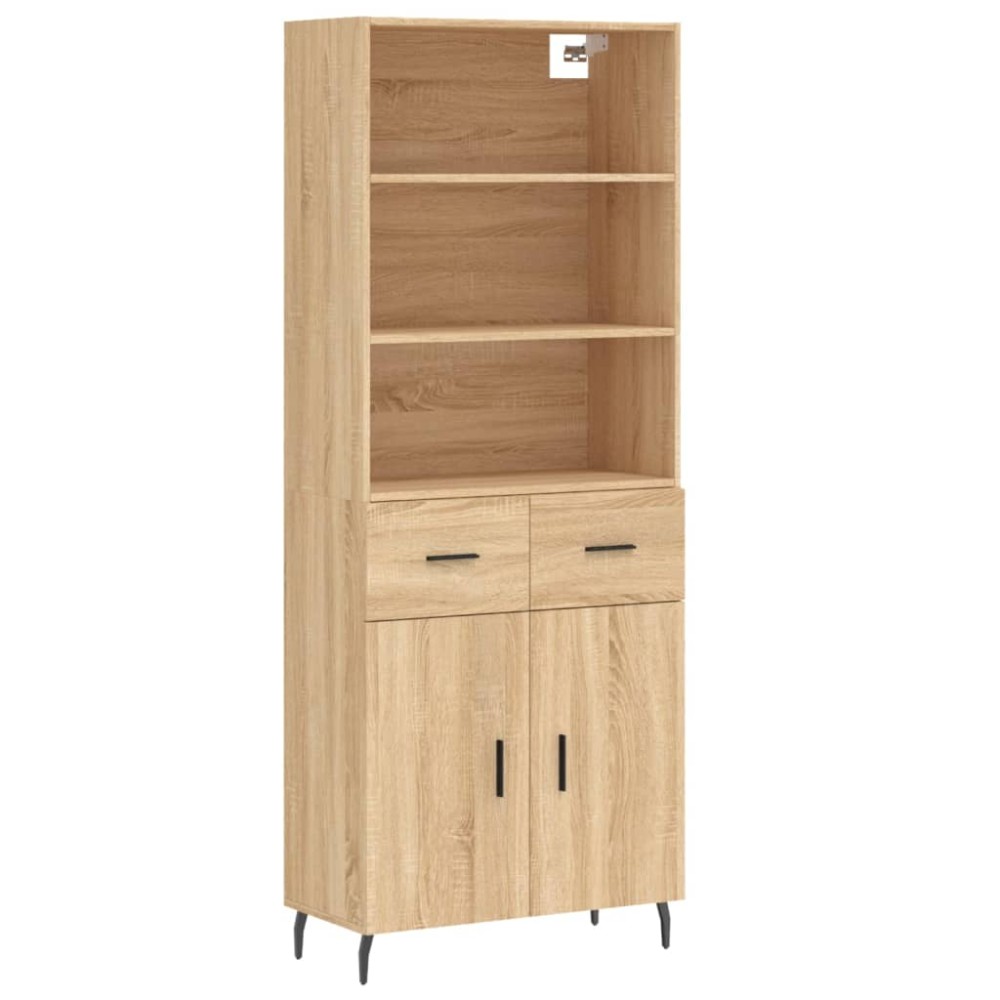 vidaXL Dulap înalt, stejar sonoma, 69,5x34x180 cm, lemn compozit