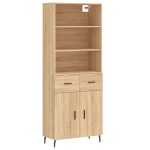 vidaXL Dulap înalt, stejar sonoma, 69,5x34x180 cm, lemn compozit