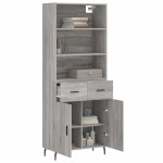 vidaXL Dulap înalt, gri sonoma, 69,5x34x180 cm, lemn compozit