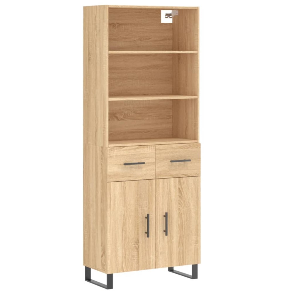 vidaXL Dulap înalt, stejar sonoma, 69,5x34x180 cm, lemn compozit