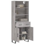 vidaXL Dulap înalt, gri sonoma, 69,5x34x180 cm, lemn compozit