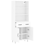 vidaXL Dulap înalt, alb, 69,5x34x180 cm, lemn compozit