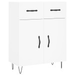 vidaXL Dulap înalt, alb, 69,5x34x180 cm, lemn compozit