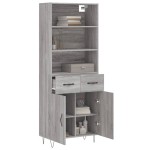 vidaXL Dulap înalt, gri sonoma, 69,5x34x180 cm, lemn compozit