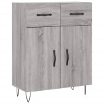 vidaXL Dulap înalt, gri sonoma, 69,5x34x180 cm, lemn compozit