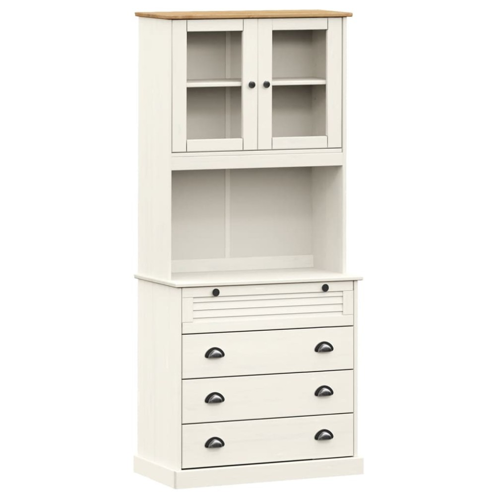 vidaXL Dulap înalt VIGO, alb, 80x40x176 cm, lemn masiv de pin