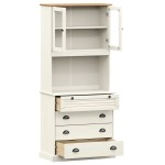 vidaXL Dulap înalt VIGO, alb, 80x40x176 cm, lemn masiv de pin vidaXL Dulap înalt VIGO, alb, 80x40x176 cm, lemn masiv de pin