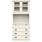 vidaXL Dulap înalt VIGO, alb, 80x40x176 cm, lemn masiv de pin vidaXL Dulap înalt VIGO, alb, 80x40x176 cm, lemn masiv de pin