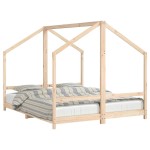 vidaXL Cadru pat pentru copii, 2x(80x200) cm, lemn masiv de pin vidaXL Cadru pat pentru copii, 2x(80x200) cm, lemn masiv de pin