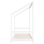 vidaXL Cadru de pat pentru copii, alb, 2x(80x200)cm, lemn masiv de pin vidaXL Cadru de pat pentru copii, alb, 2x(80x200)cm, lemn masiv de pin