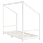 vidaXL Cadru de pat pentru copii, alb, 2x(80x200)cm, lemn masiv de pin vidaXL Cadru de pat pentru copii, alb, 2x(80x200)cm, lemn masiv de pin