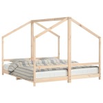 vidaXL Cadru pat pentru copii, 2x(90x200) cm, lemn masiv de pin vidaXL Cadru pat pentru copii, 2x(90x200) cm, lemn masiv de pin