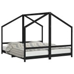 vidaXL Cadru de pat pentru copii negru 2x(90x200) cm lemn masiv de pin vidaXL Cadru de pat pentru copii negru 2x(90x200) cm lemn masiv de pin