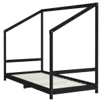 vidaXL Cadru de pat pentru copii negru 2x(90x200) cm lemn masiv de pin vidaXL Cadru de pat pentru copii negru 2x(90x200) cm lemn masiv de pin