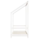 vidaXL Cadru de pat pentru copii, alb, 2x(70x140) cm, lemn masiv pin vidaXL Cadru de pat pentru copii, alb, 2x(70x140) cm, lemn masiv pin