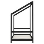 vidaXL Cadru de pat pentru copii negru 2x(80x160) cm lemn masiv de pin vidaXL Cadru de pat pentru copii negru 2x(80x160) cm lemn masiv de pin