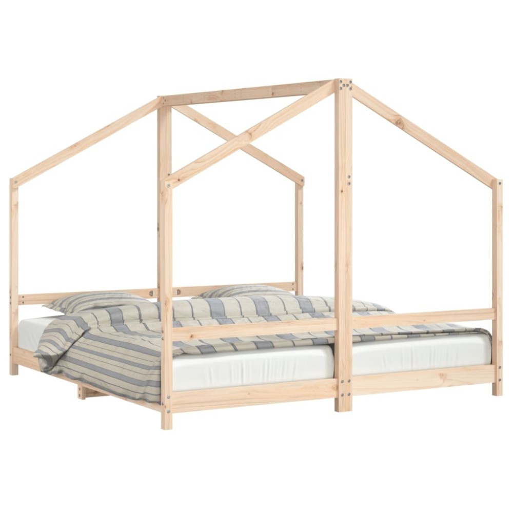 vidaXL Cadru pat pentru copii, 2x(90x190) cm, lemn masiv de pin