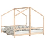 vidaXL Cadru pat pentru copii, 2x(90x190) cm, lemn masiv de pin vidaXL Cadru pat pentru copii, 2x(90x190) cm, lemn masiv de pin