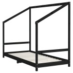 vidaXL Cadru de pat pentru copii negru 2x(90x190) cm lemn masiv de pin vidaXL Cadru de pat pentru copii negru 2x(90x190) cm lemn masiv de pin