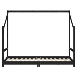 vidaXL Cadru de pat pentru copii negru 2x(90x190) cm lemn masiv de pin vidaXL Cadru de pat pentru copii negru 2x(90x190) cm lemn masiv de pin