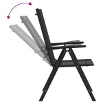 vidaXL Set mobilier pentru grădină, 7 piese, negru, aluminiu