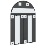 vidaXL Oglindă de perete, negru, 60x90 cm, arcuită, fier