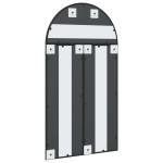 vidaXL Oglindă de perete, negru, 60x110 cm, arcuită, fier