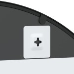 vidaXL Oglindă de perete, negru, 80x140 cm, arcuită, fier