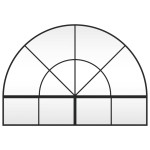 vidaXL Oglindă de perete, negru, 100x70 cm, arcuită, fier